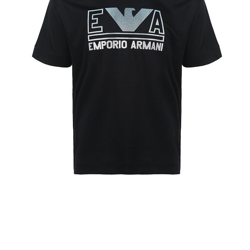 Emporio Armani SS23 Logo Print Loose Fit Crew Neck Short Sleeve T-Shirt Men tops Dark-Blue 3R1TZ4-1JUVZ-09K4