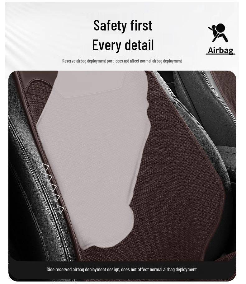 Breathable Linen Seat Covers for Geely Galaxy L7/LT MAX - Asian Games Phantom Design