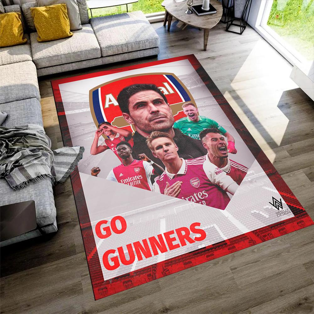 Arsenal Football Player Area Rug Perfect for Dormitory Study Room Outdoor Decorate Room Anti-slip Rug Anime Office Decor