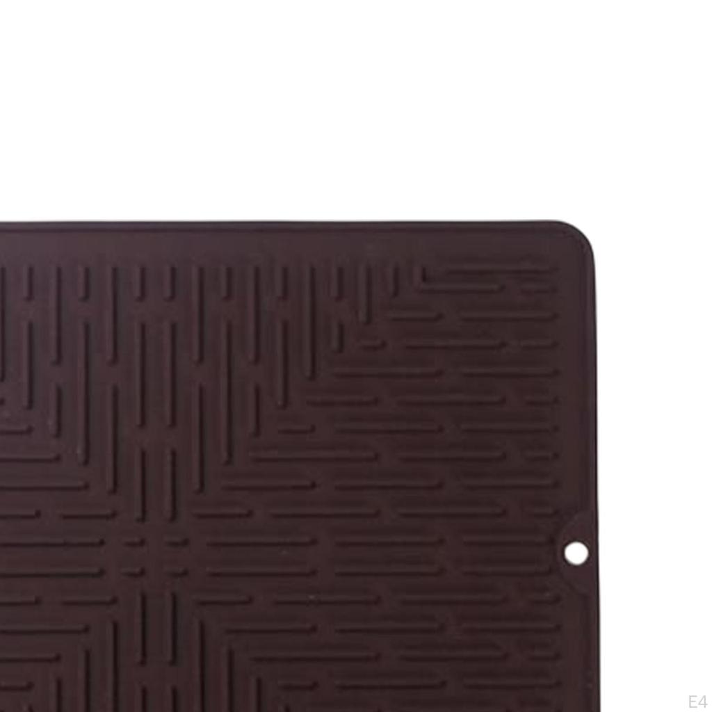 Drain Pad, Large Dish Drying Heat Resistant Silicone Pad Table Accessory