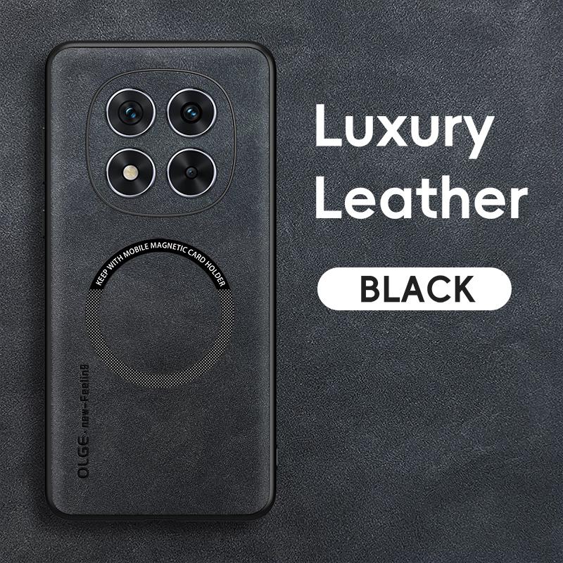 Suede Leather For Magsafe Magnetic Wireless Charge Case For Redmi Note 14 Pro Plus 13 12 Pro 5g Cover