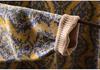 Vintage Ethno-Print Damen Halbhoher Kragen Übergröße Locker Gestrickter Pullover für Herbst/Winter