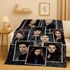 3D Twilight Saga Bella Edward Vampire Movie Flannel Blanket,Ultra Soft Warm Plush Throw for Home Bedroom Bed Sofa Cover Camping