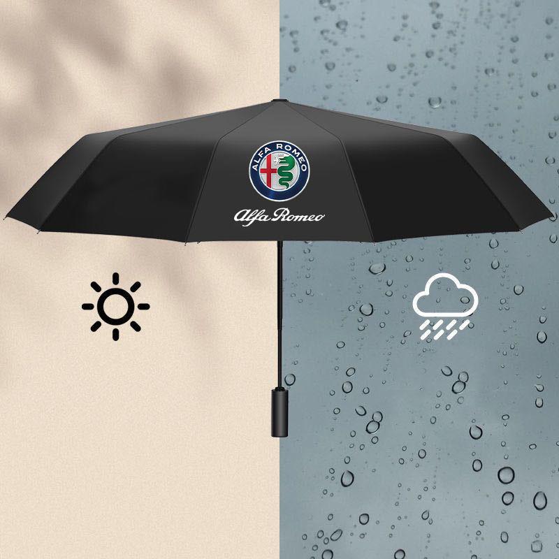 CZHHO1 Car Black Glue Fully Automatic Umbrella UV Resistant Folding For Alfa Romeo giulietta 159 mito giulia stelvio 147 Accessories