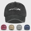 1pc Unisex Classic Washed Vintage Baseball Cap with A Printed Sports Car Silhouette Design, Suitable for Outdoor Leisure,Sports