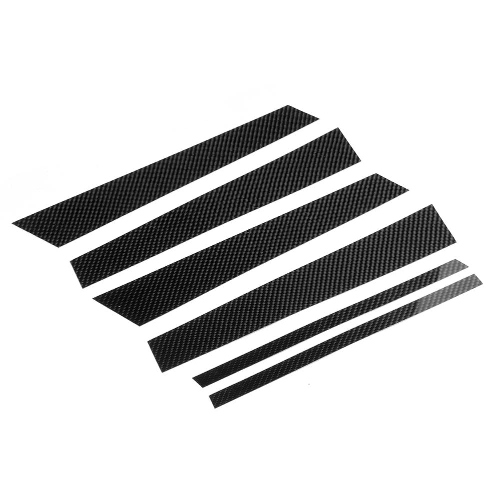 6Pcs Set B Pillar Trim Carbon Fiber Exterior Cover Decor Fit for X1 E84 2011‑2015