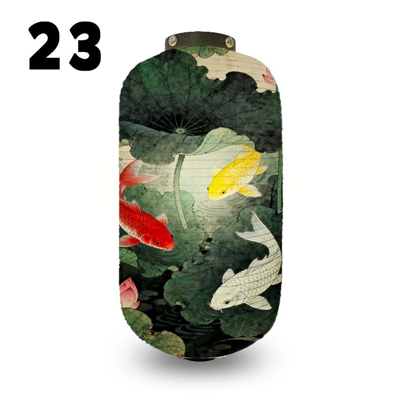Japanese Style Koi Fish Pattern Lantern Restaurant Bistro Izakaya Yakitori Shop Decoration Festival Party Decor Cloth Lantern