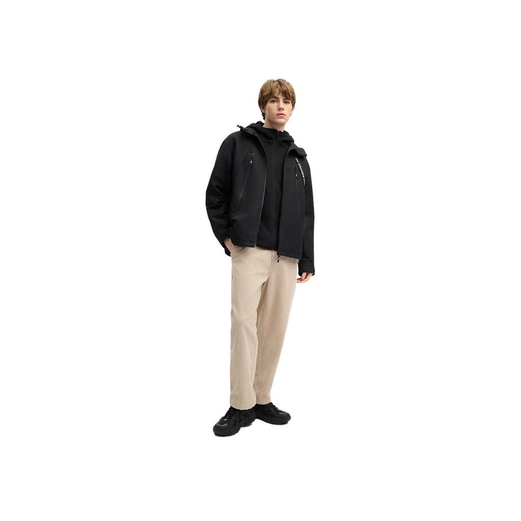 Fila Fashionable Warm Hooded Two-Piece Jacket Men Jackets Black F11M519704FBK