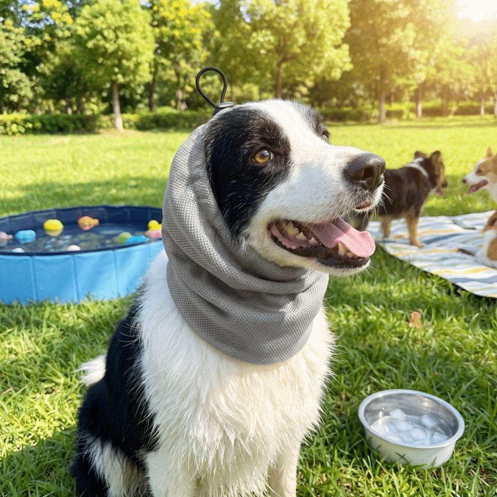 Elastic Mesh Dog Cooling Head Cover Quick Dry Anti Insect Mosquito Dog Ear Cover Pet Headgear Anti-mite Pet Neck Gaiter