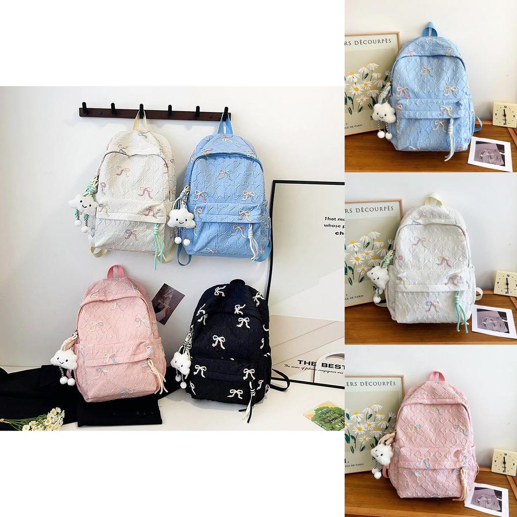 Minimalist Girls Backpack With Nylon Material For School And Daily Use