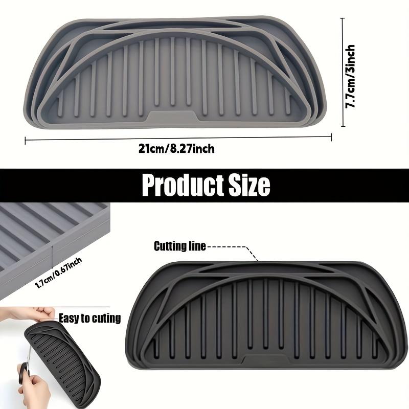 Silicone Refrigerator Drip Tray Reusable Kitchen Fridge Mat Anti Splash Overflow Drainage Catcher for Water Spills