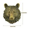 Entryway Wall Decors Bear Head Sculpture With Resin Construction, Antique Metallic Finish and Realistic Furs Texture for Indoor Accent Wall