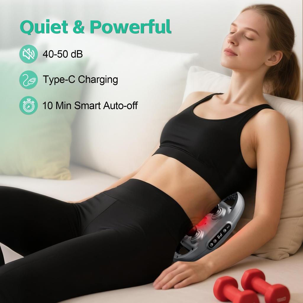 Durable And Safe Fascia Gun Massager Six-Head Fascia Gun Massager For Back Waist Legs Body Shoulder High Frequency Professional Muscle Relaxation