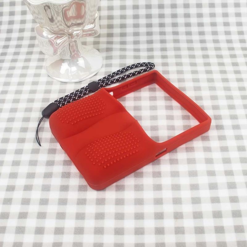 Handheld Game Device Silicone Case, Full-Cover Shell with Control Openings, Rear Grip Texture, Wrist Chain for R36MAX2