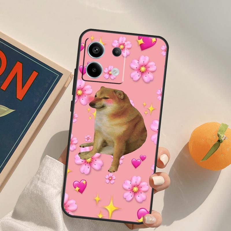 Funny Cheems Doge Funda For Xiaomi Redmi Note 9 10 11 12 13 14 Pro 9S 10S 11S 12S Redmi 13C 10C 12C 14C Case