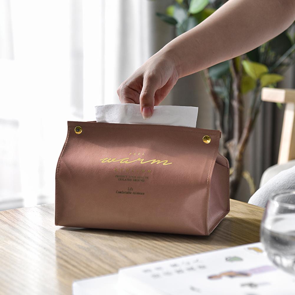 Cutie de șervețele din piele pentru casă, living, hotel, creativă, minimalistă, la modă, multifuncțională, culoare solidă, cutie creativă pentru depozitarea șervețelelor