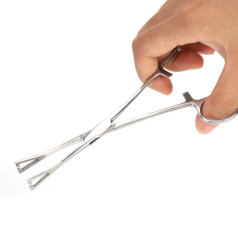 Body Piercing Pliers Tool Ear Lip Navel Nose Tongue Septum Sponge Forceps Clamp