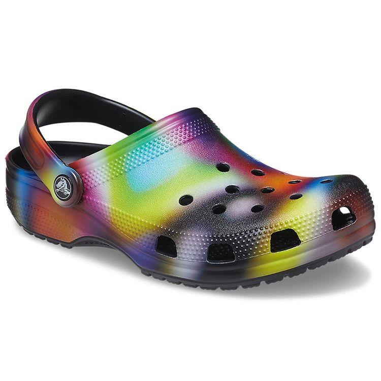 Crocs Classic Clog Casual Comfortable Hole Sandals Unisex Footwear Black Multicolor 207556-0C4
