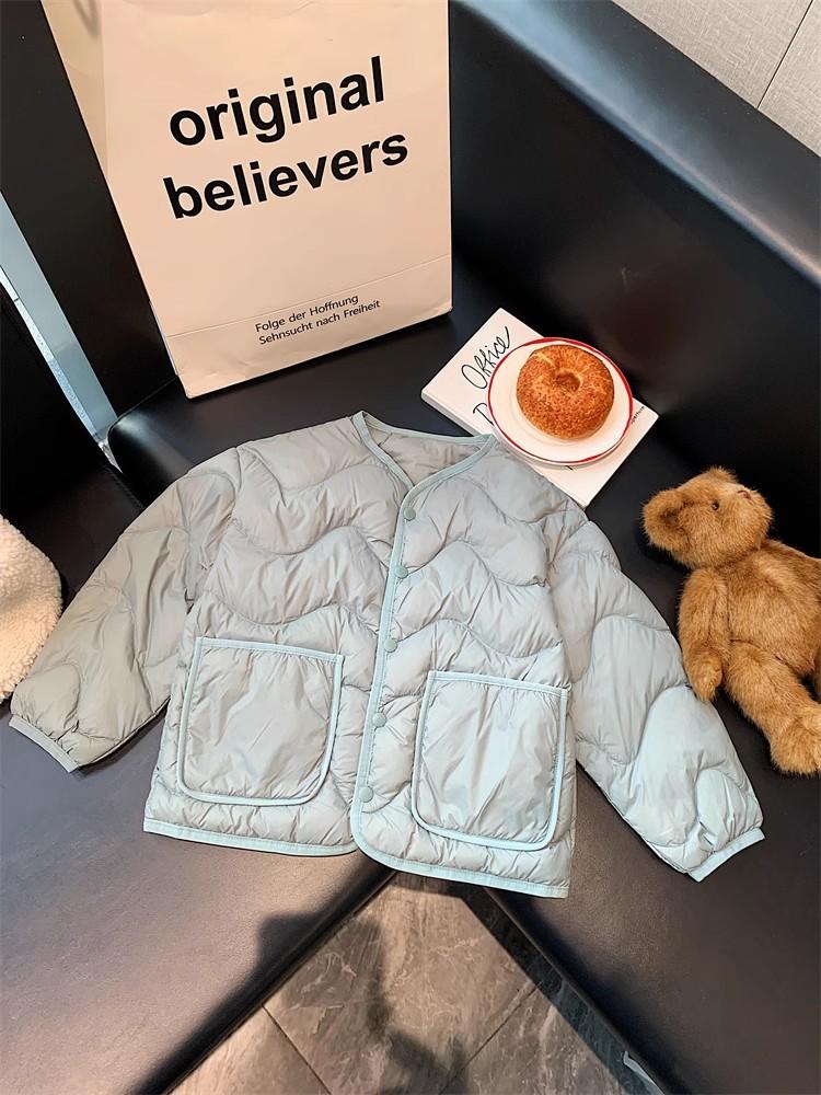 White duck down children's down jacket long-sleeved liner school uniform with light and thin warm jacket tide