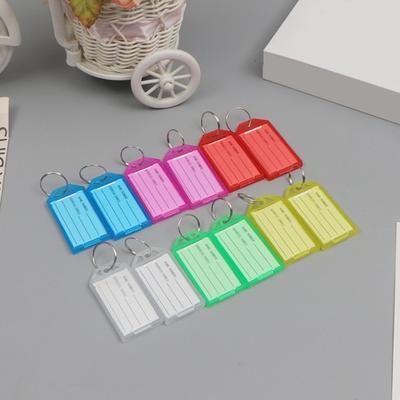 50 Pièces Porte-clés Couleurs Vives Plastique Imperméable Inscriptible Organisateur de Clés d'Hôtel avec Anneaux Métalliques Amovibles Étiquettes à Clés Résistantes à la Fissure Clé d'Hôtel Bureau