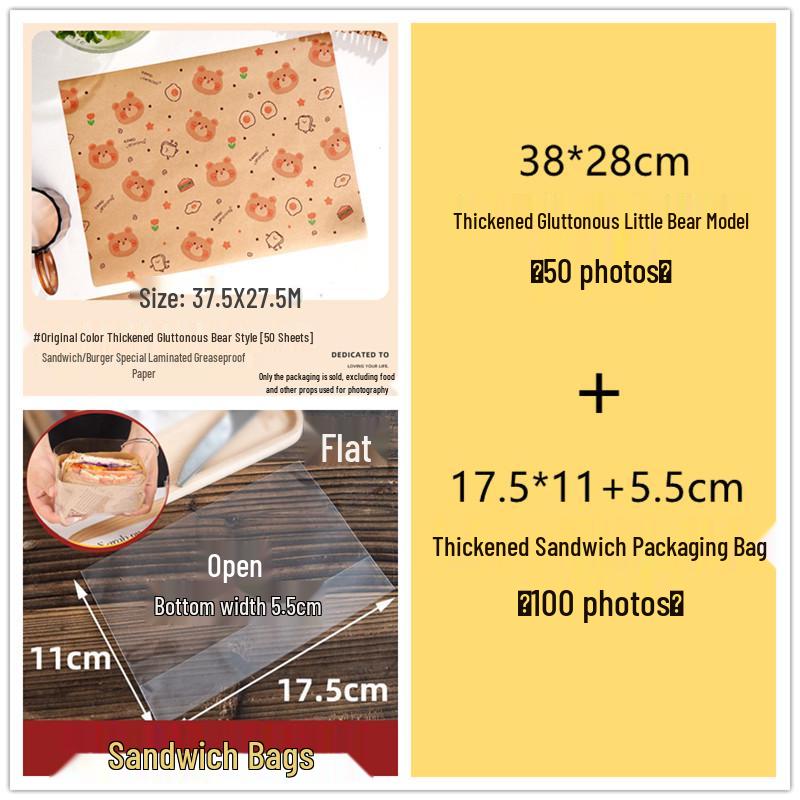 Sacchetti Trasparenti Ziplock per Alimenti per Panini e Pane