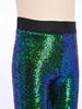 Pantaloni Compleți pentru Spectacol pe Scenă pentru Fete: Pantaloni evazați strălucitori cu paiete și talie elastică pentru dans și spectacol