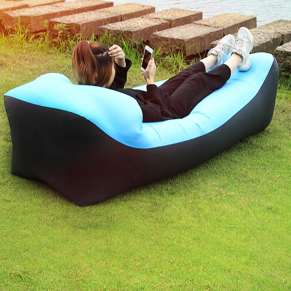 Camping Inflatable Sofa Outdoor Bag Ultralight Beach Camping Travel Sleeping Bag Air Bed Lounger