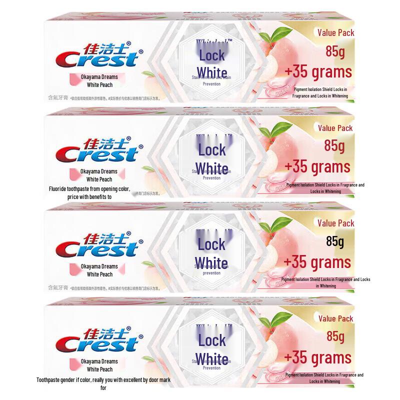Crest Whitening Toothpaste Peach Flavor Value Pack