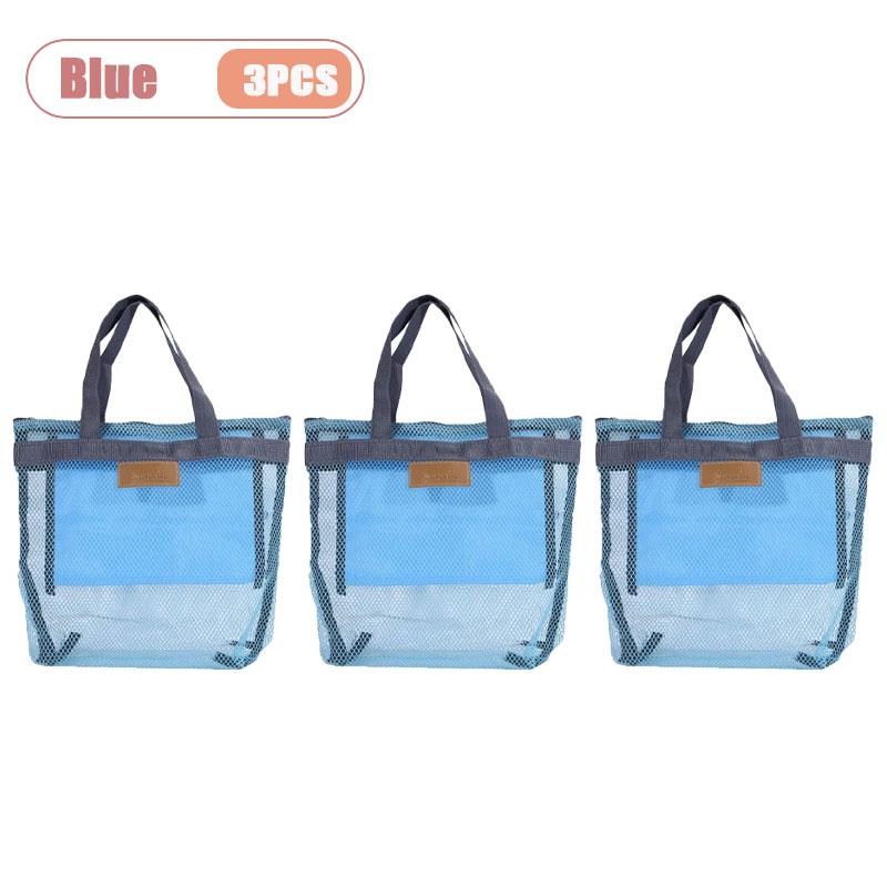 Travel Beach Bag Tote Bag with Mesh Pockets Outdoor Swimmer Toiletry Bag Organizer Packing Cube Carry on Bag for Vacation