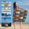 Guitars Pattern Beach Towel for Family Stuffs Friends Gifts Quick-Dry Sand Free For Bath Yoga Tourism Beach Camping Swimming GYM