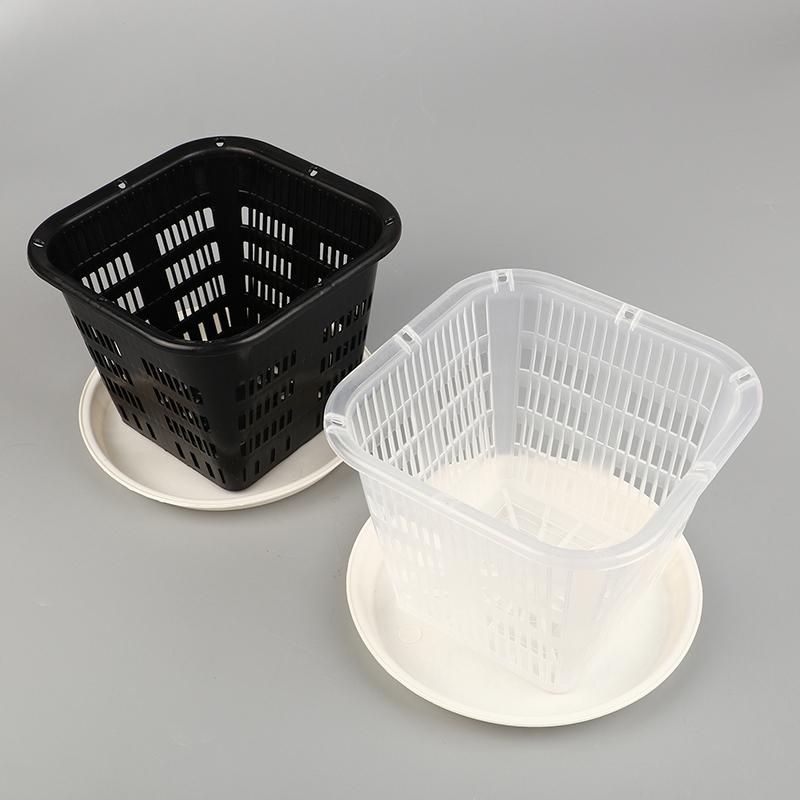 1Pc 14Cm Root Control Transparent Flower Pot For Phalaenopsis Orchid Cattleya Planting With Stomata Home Decor Flower Pot