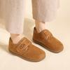 Winter new soft-soled shoes new fashion Velcro cotton shoes Doudou one-pedal women's cotton shoes