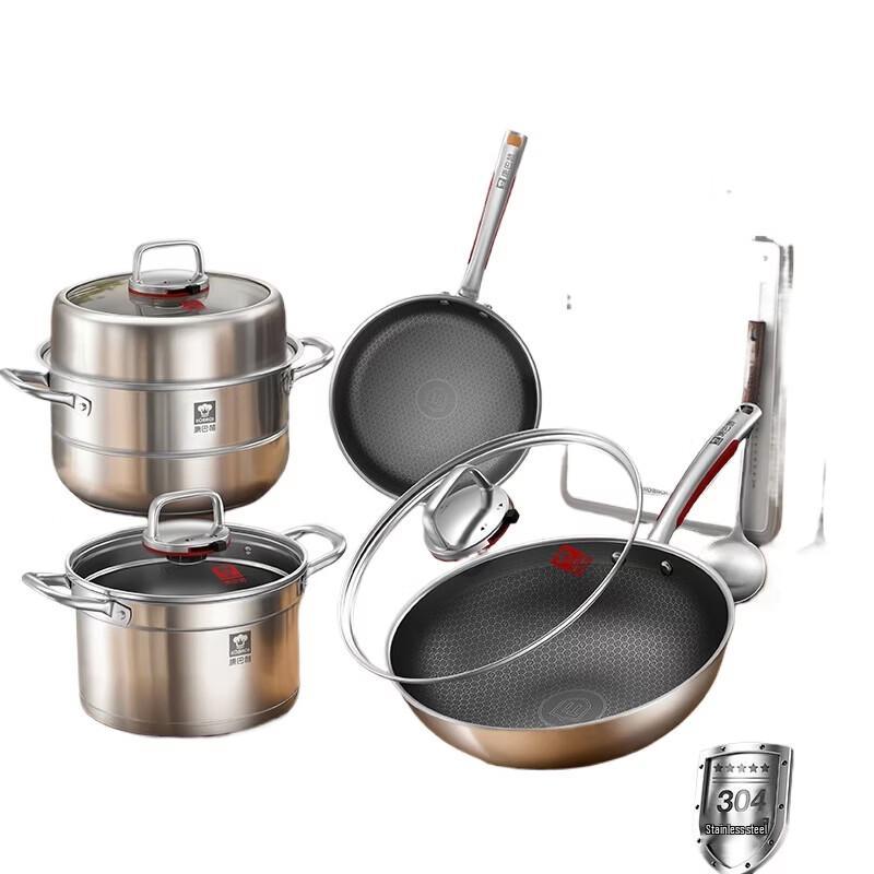 Kobach Titanium Stainless Steel 7-Piece Cookware Set