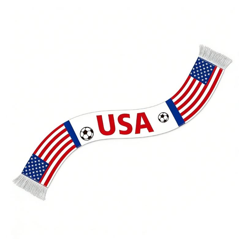 2026 International Football Championship National Flag Scarf Soft Comfortable Fabric For Football Fans And Sports Enthusiasts