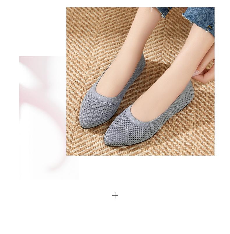 Women's Summer Pointed Toe Flat Shoes: Breathable, Casual, Hollow Out Cloth Design