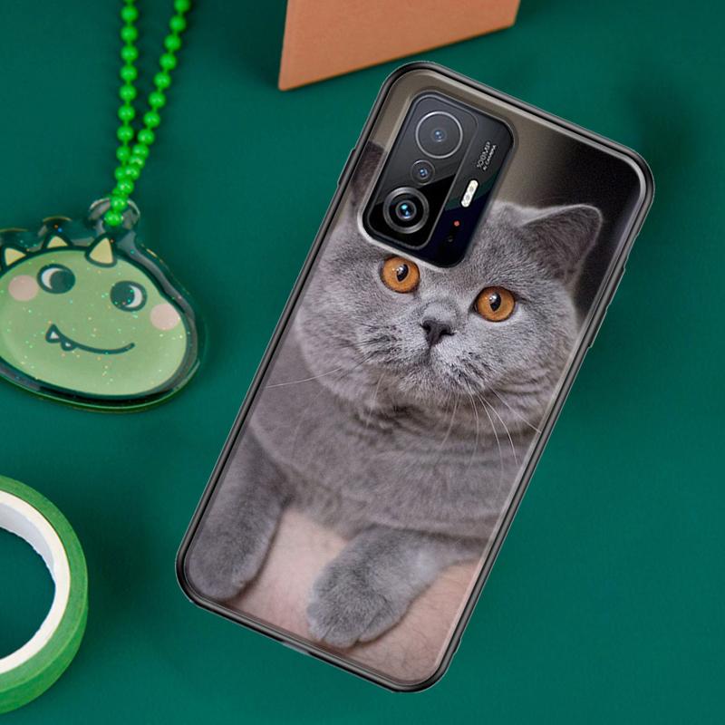 British Shorthair Cat Case For POCO F5 X5 X3 Pro X4 F4 GT F3 M5s C40 Cover For Xiaomi 13 12 Lite 11T 12T Pro 12X