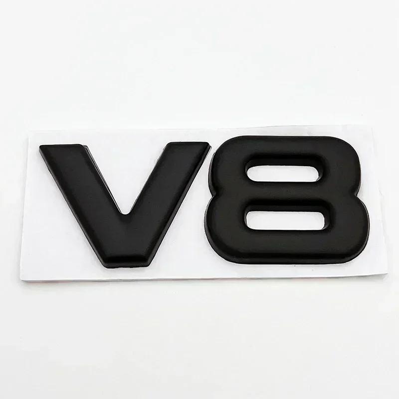 3D Kovové Logo V6 V8 Znak Motoru Auta Odznak Samolepky Dekorativní Samolepky Pro Toyota BMW Benz Honda Mazda Autopříslušenství