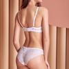 Sexy Lace Embroidered Women's Underwear Fashionable Detachable Thin Strap Bra Thin Top and Thick Bottom Small Chest Push-up Underwear Set