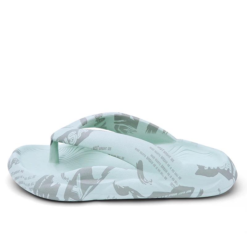 

Мужские шлепанцы сандалии мягкая обувь пляжные тапочки толстая подошва лето новые женские тапочки уличная обувь шлепанцы шлепанцы 36-37 светло-синий