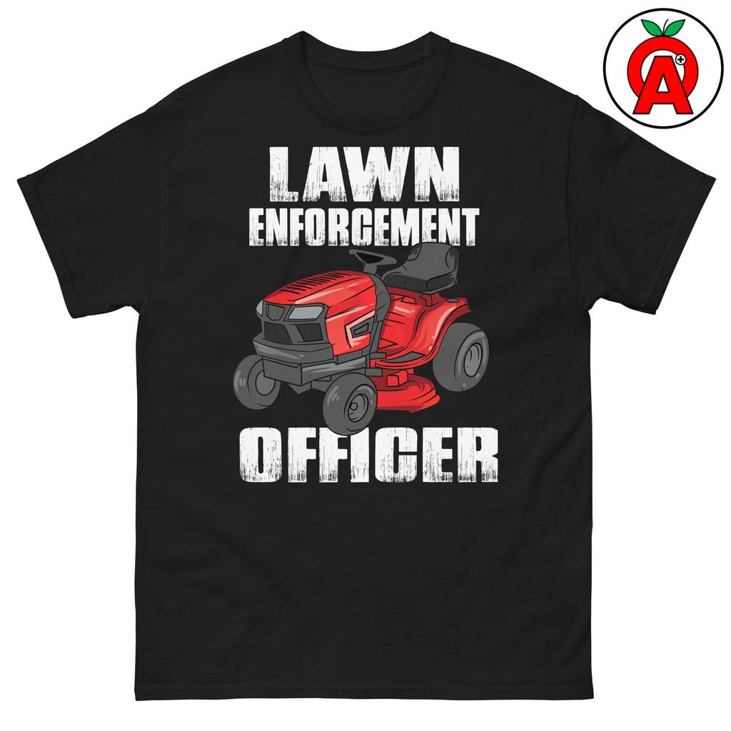 Lawn Enforcement Officer T-Shirt, Lawn Care Graphic Shirt, Landscaper Unisex Tshirt, Mowing Classic Fit Tee, Grass Short Sleeve Tee