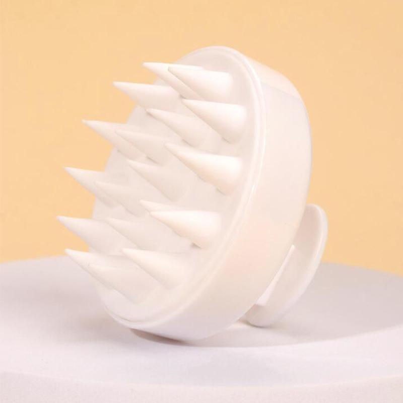 

1 шт. Силиконовая насадка-щетка для шампуня, расческа для массажа кожи головы, расческа для мытья волос, щетка для массажа тела, щетка для ванны и душа слоновая кость