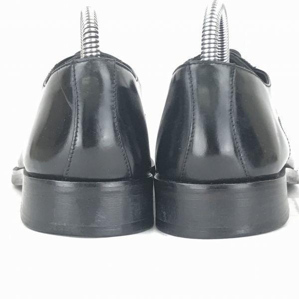 80s Vintage NUNN BUSH leather straight tip business shoes black size 7 (25.0) Goodyear welt(USED)