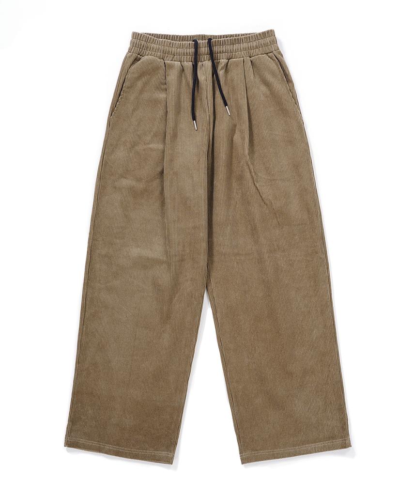 GAKKAI UNIONS One-Pleat Corduroy Pants Cocoa