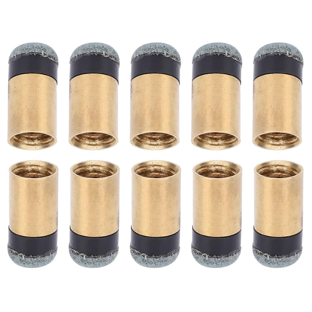 10ks Kulečníkové kulečníkové kulečníkové kulečníkové tágo Náhradní díly hrotu tyče Šroubovaná měď PU kůže(10MM )