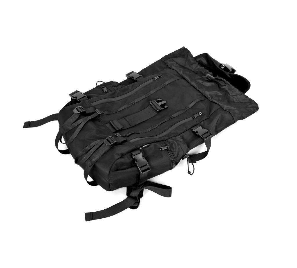 Large Capacity Functional Outdoor Travel Street Style [MYEDITION] Backpack, Rucksack, Bag, (Black, Large)