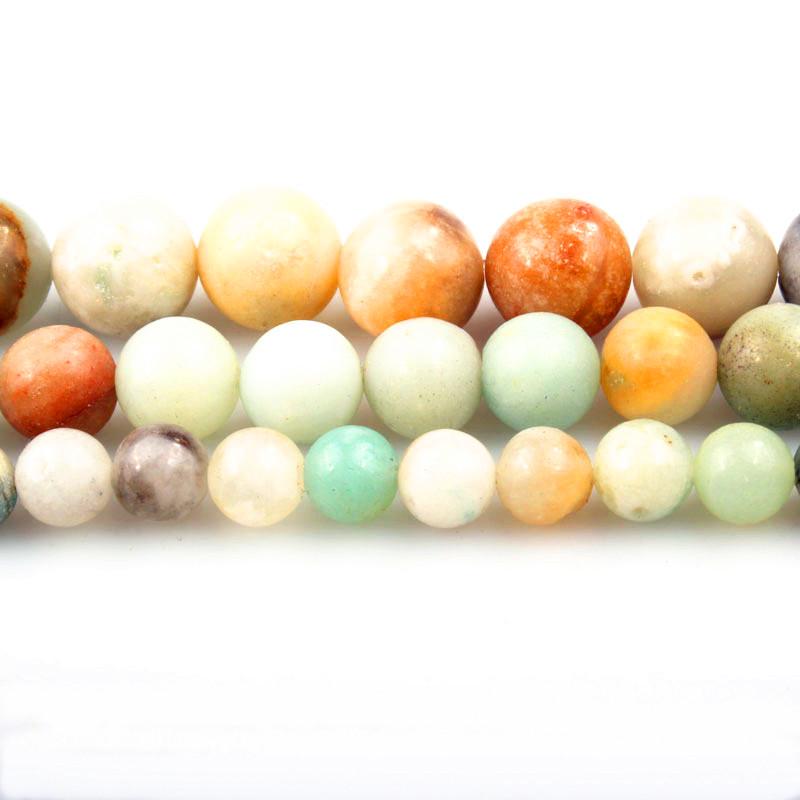 Natural Amazonite Round Beads Jewelry Accessories