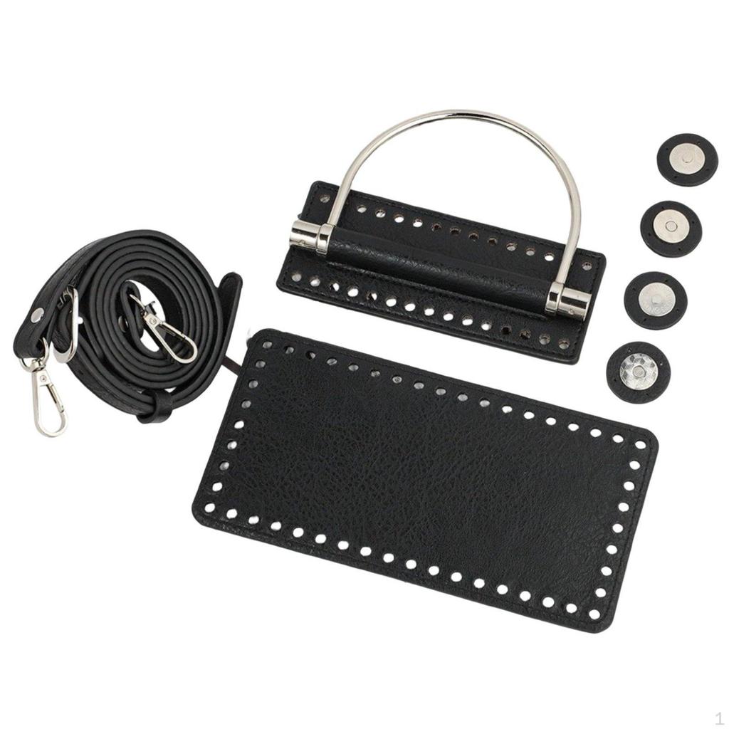 4 Pieces Crochet Bag Bottom and Strap Set Beginner Friendly Kit Easy To Assemble DIY