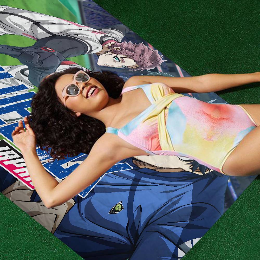 Japan Cartoon Anime B-Blue L-Lock Big Microfiber Beach Towels Quick Dry Sand Beach Towels Pool Towel for Travel Swim Pool Yoga