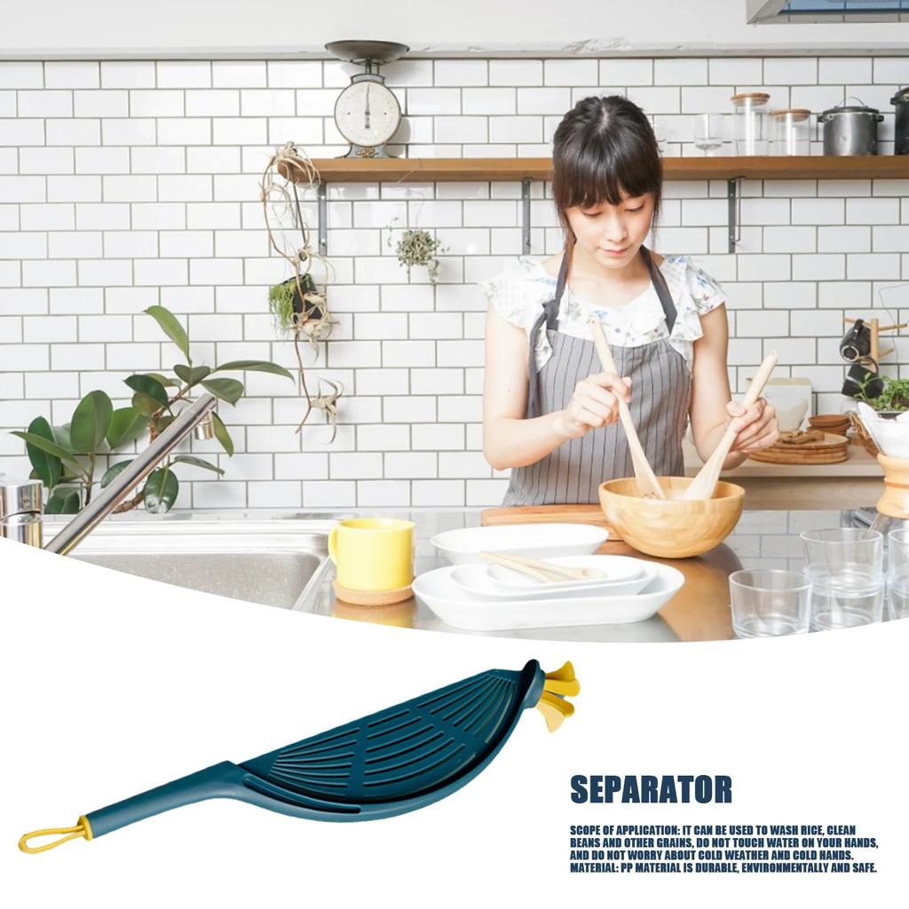 New Pot Strainer Plastic Crescent Pan Strainer with Handle Silicone for Water Filters Rice, Fruit Pasta Colander Kitchen Gadgets