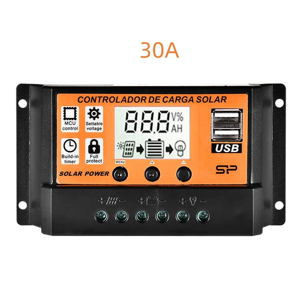 MPPT Solar Charge Controller  30A  50A  100A Solar Controller Solar Panel Battery Regulator Dual USB 5V LCD Display